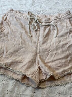 Caslon Light Blush Crochet Shorts Size Small